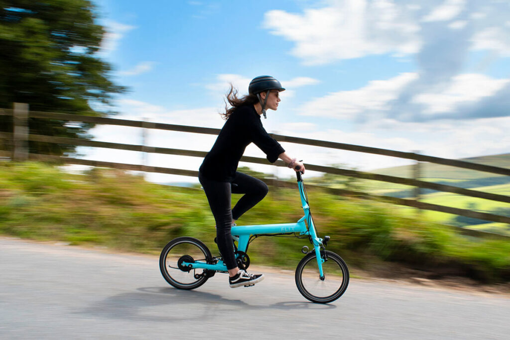 FLIT lightweight folding ebike - riding in Yorkshire