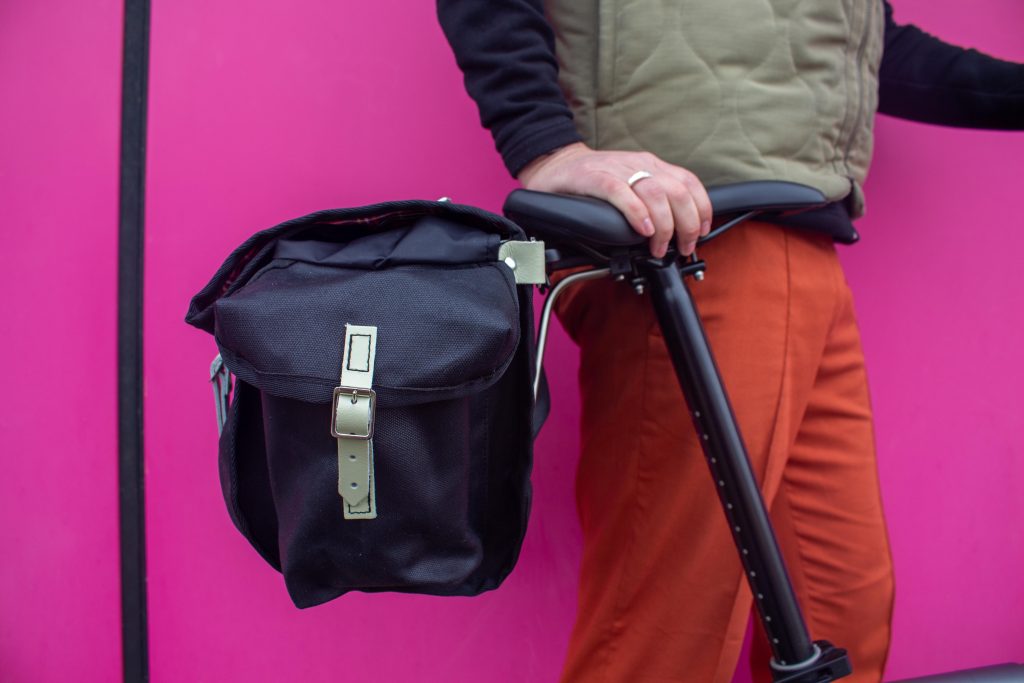 Close up of the Carradice Original Camper cycle bag