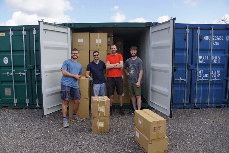Team with a Container